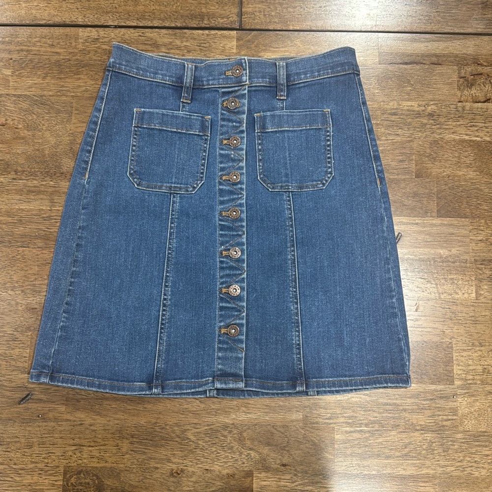 Jcrew Jean Skirt. Worn Once. Size 2.